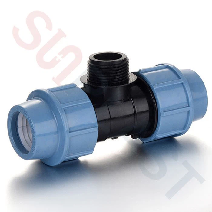 Компрессионный тройник с наружной резьбой HDPE